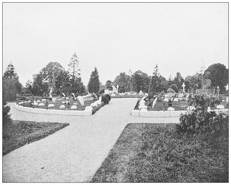 爱尔兰的古董照片:Parnell's Grave, Glasnevin Cemetery, Dublin